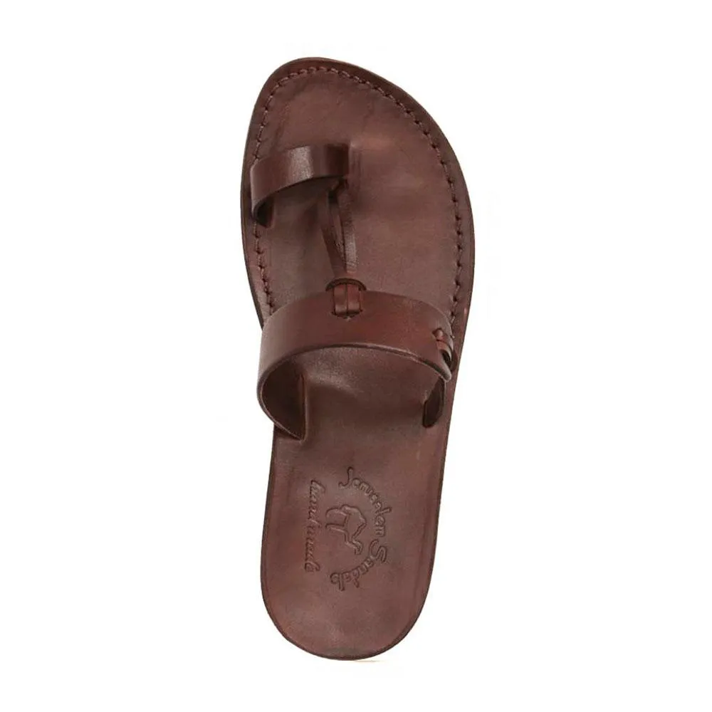 David - Leather Open Toe Sandal | Brown Most Comfortable Wedge Sandals