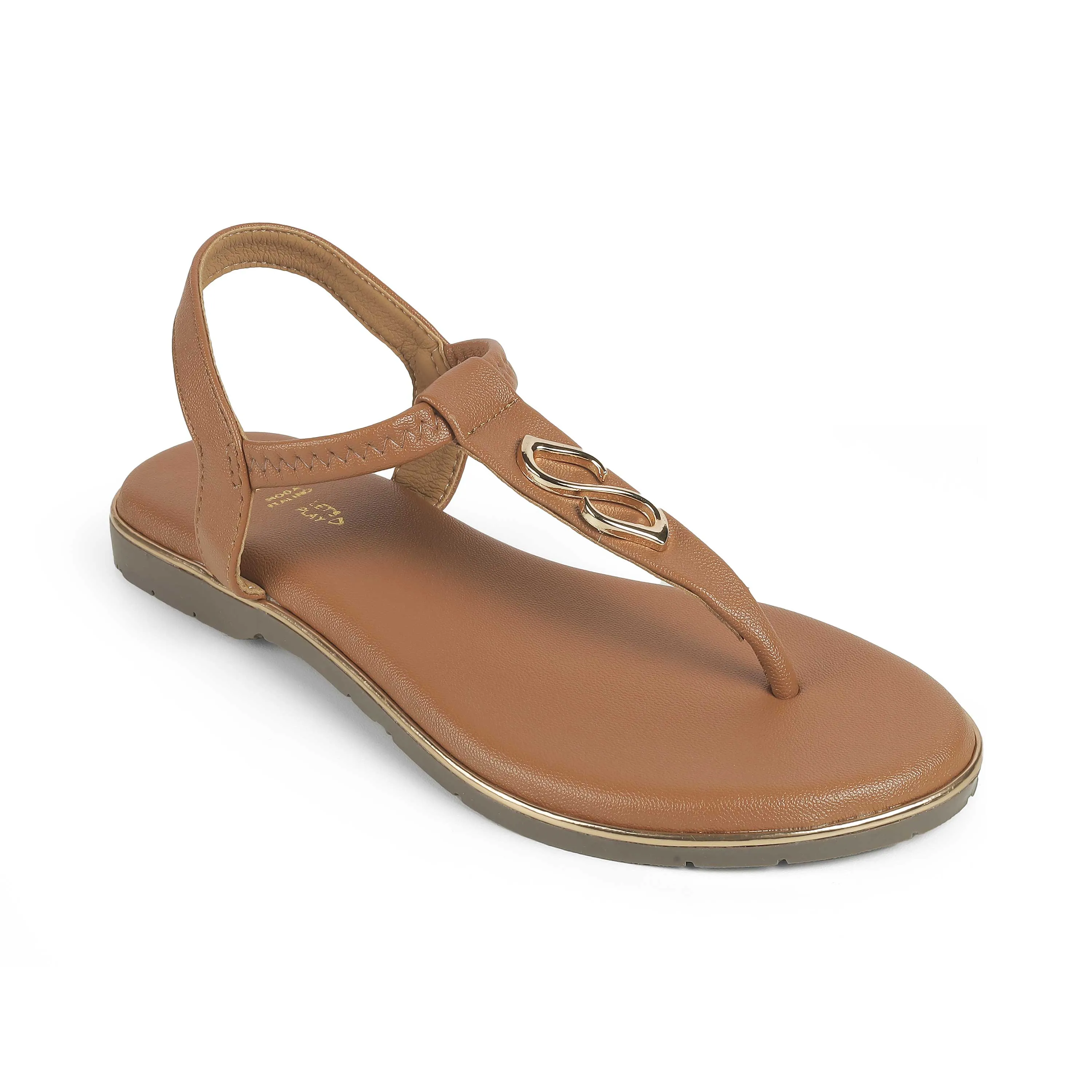 Flat Bottom Athletic Shoes Tresmode Sola Tan Women's Dress Flats