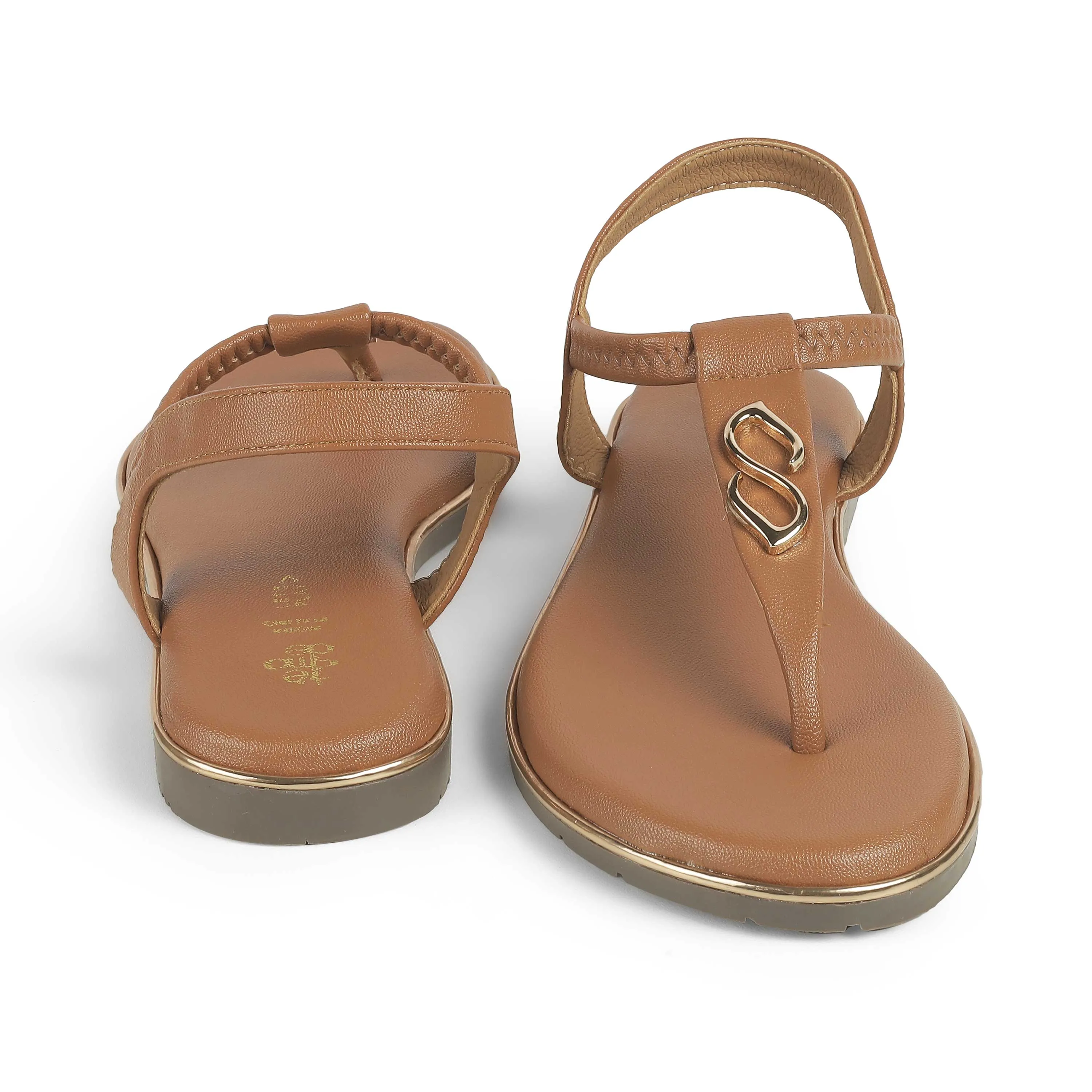 Flat Shoes With Elastic Tresmode Sola Tan Women's Dress Flats