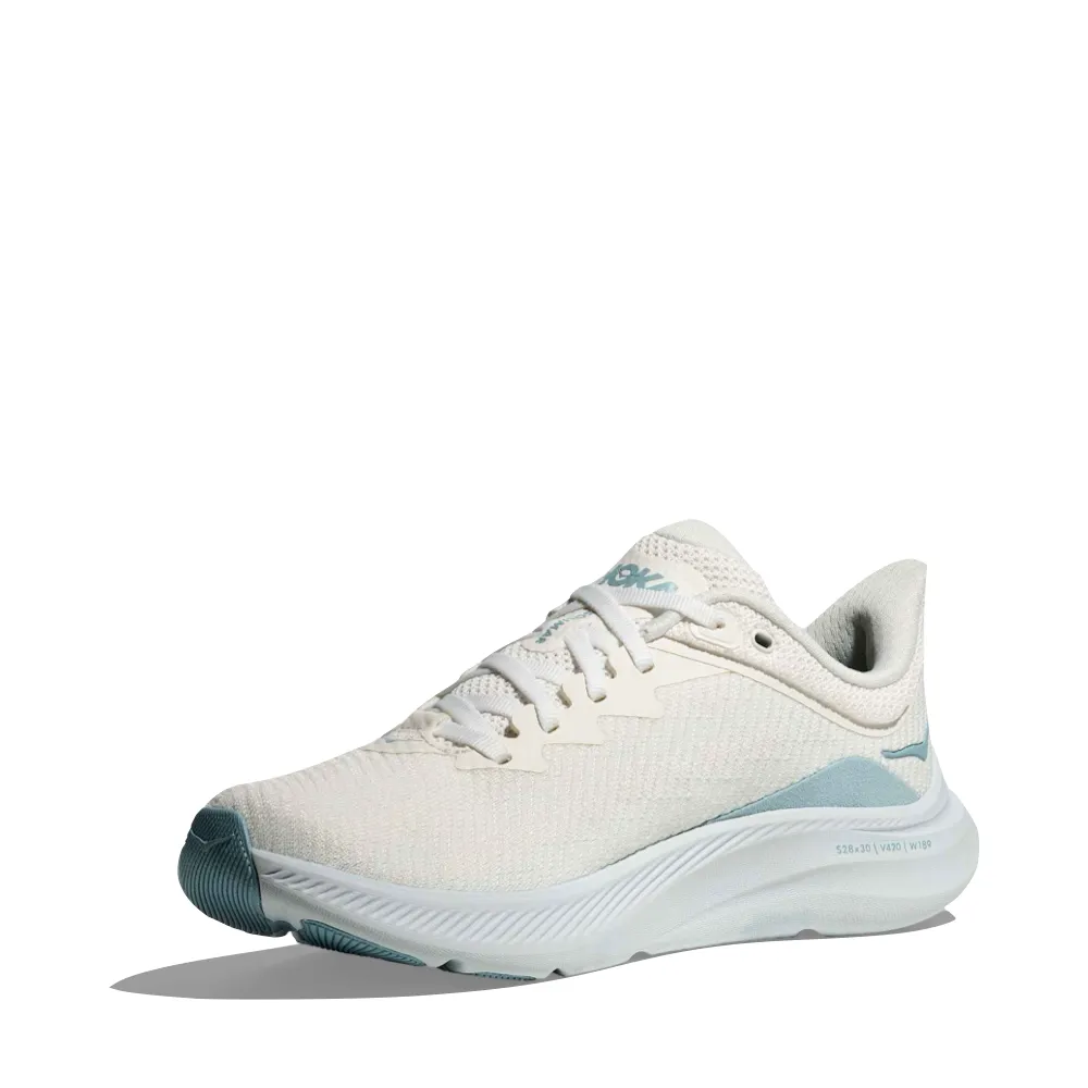 Hoka Women's Solimar Sneaker in White/Tundra Blue Shoes Roseville