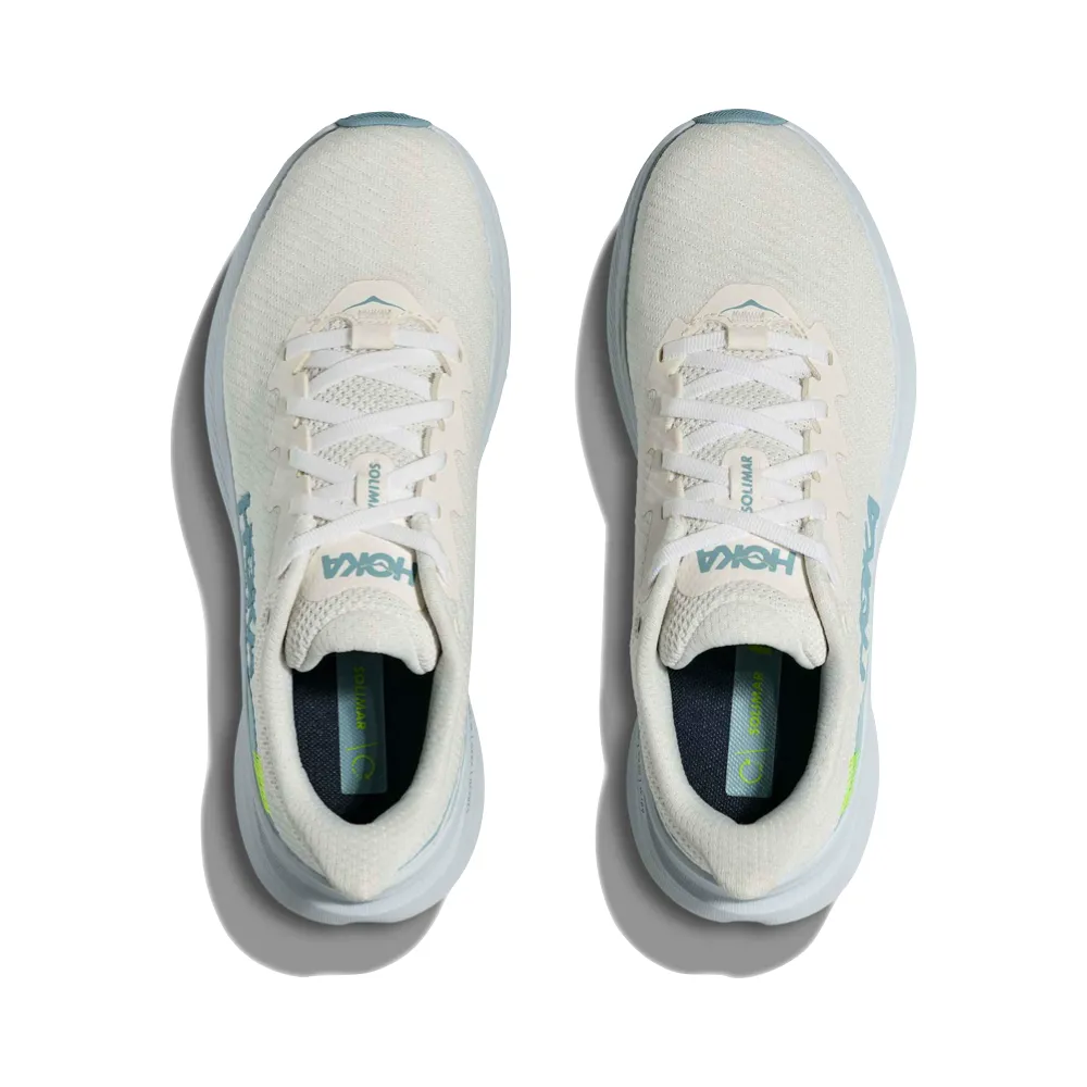 Hoka Women's Solimar Sneaker in White/Tundra Blue Stores Carrying Shoes