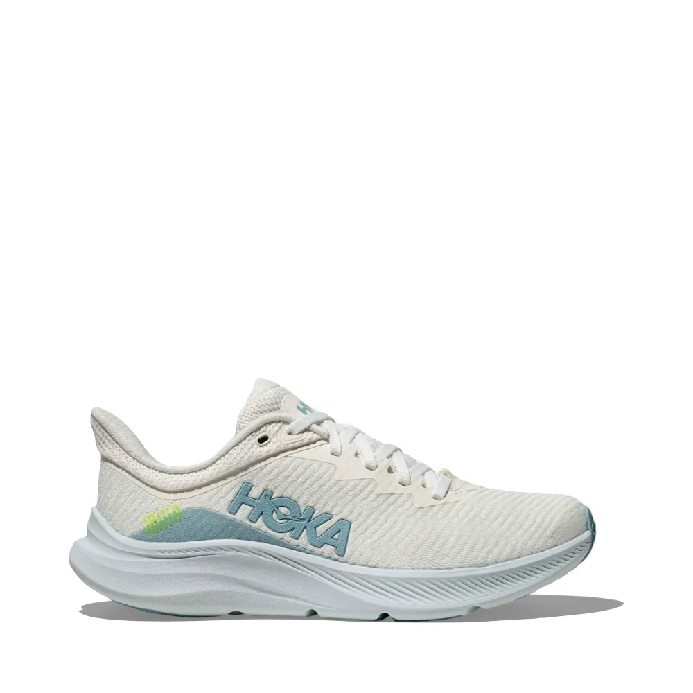 Hoka Women's Solimar Sneaker in White/Tundra Blue Shoes Size 16