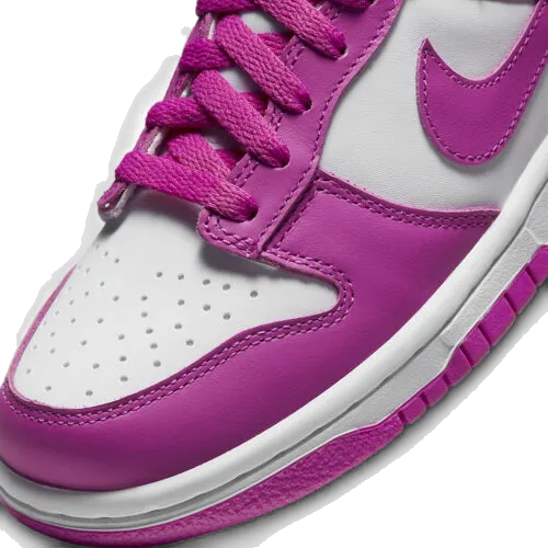 Nike Kids' Dunk Low Gs Shoes - White / Active Fuchsia Penny Nike Shoes