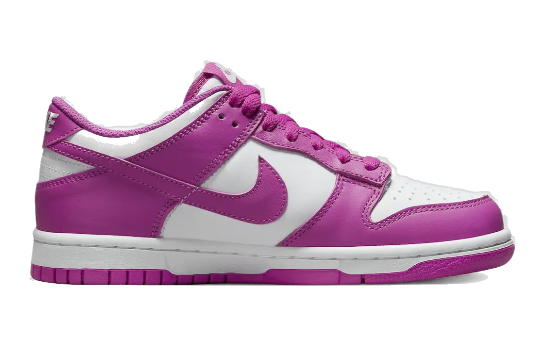 Good Nike Walking Shoes Nike Kids' Dunk Low Gs Shoes - White / Active Fuchsia