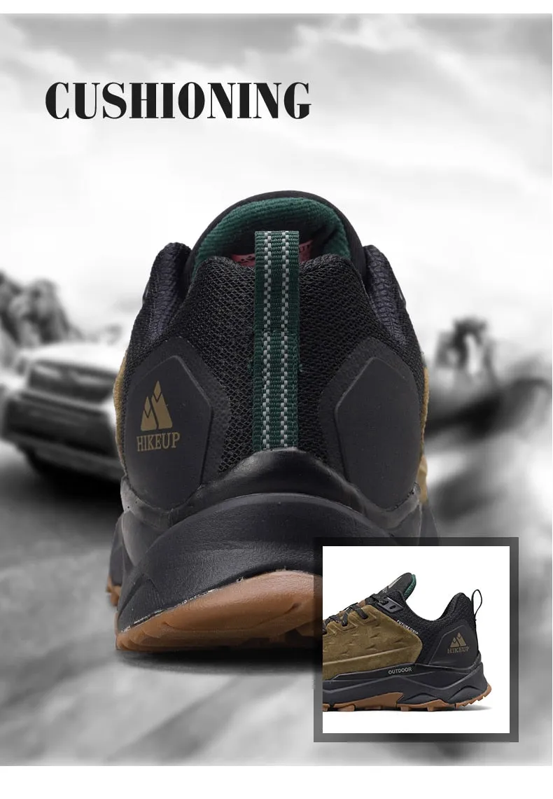 Wearing Hiking Shoes Casually HIKEUP Leather Hiking Shoes for Men great for Outdoors orthopedic cushion sole/ FREE Shipping 15 days