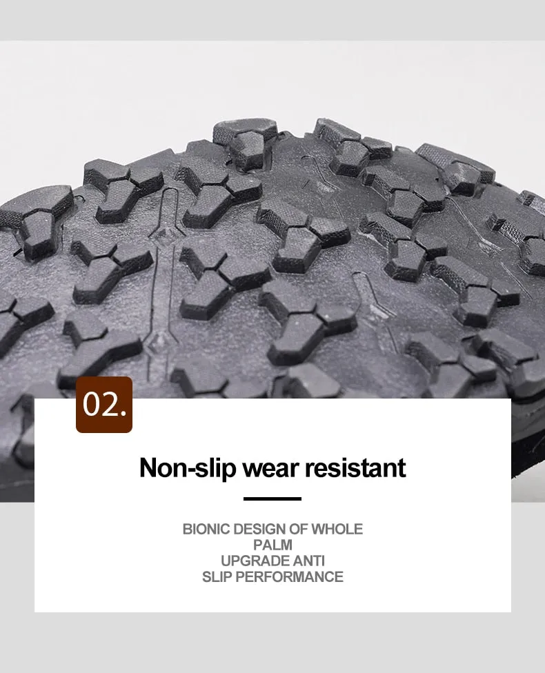 Indoor Rock Wall Climbing Shoes HIKEUP Leather Hiking Shoes for Men great for Outdoors orthopedic cushion sole/ FREE Shipping 15 days