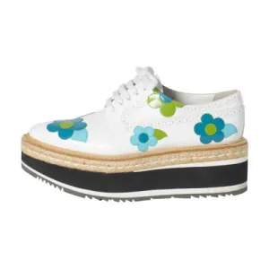 White Heeled Oxfords Prada Leather Platform Oxfords
