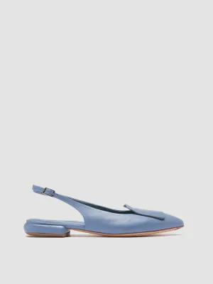 SUE 007 - Blue Leather Slingback Best Comfy Sandals