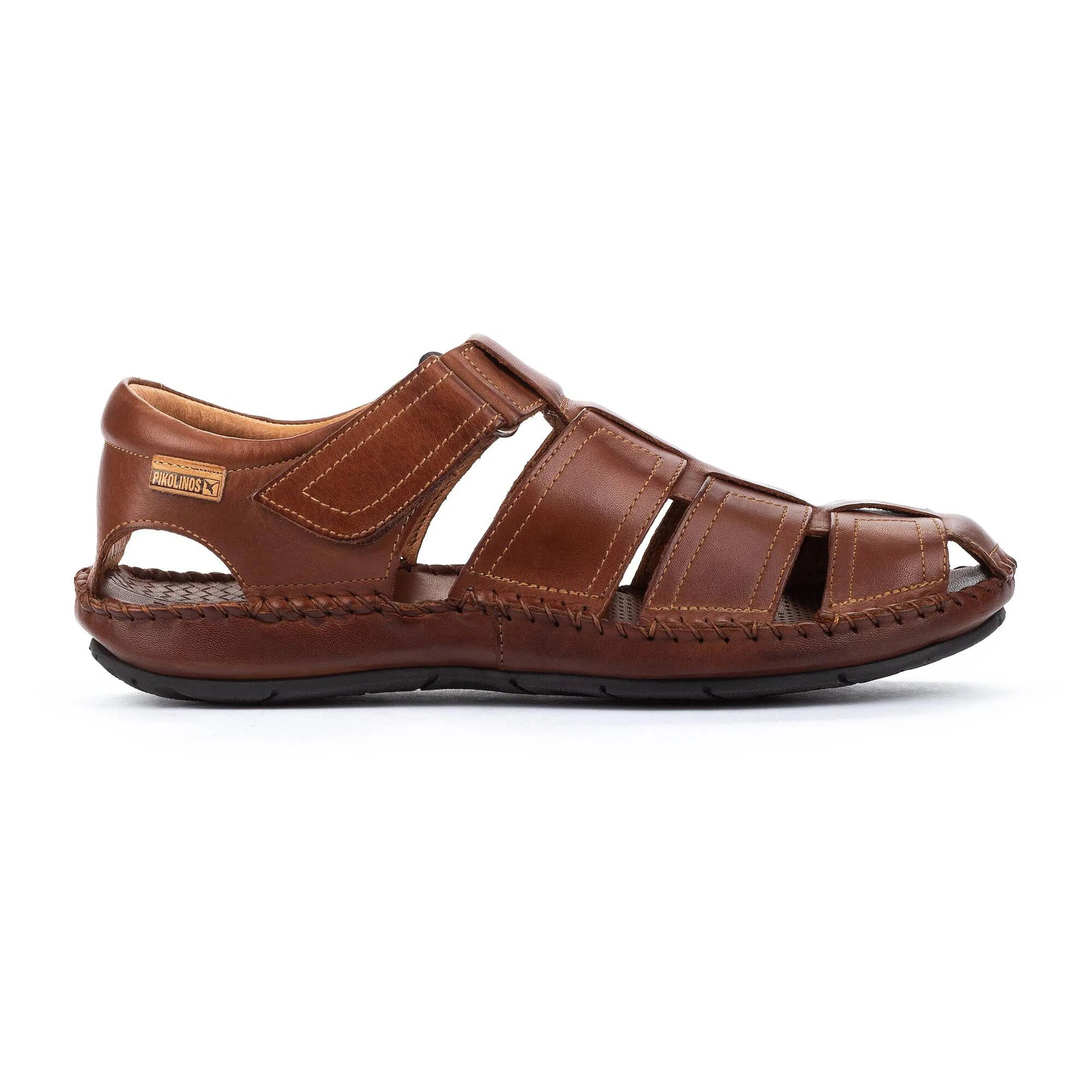 Sandals Low Heels Pikolionos Men Tarifa Fisherman Strap Sandal - Cuero