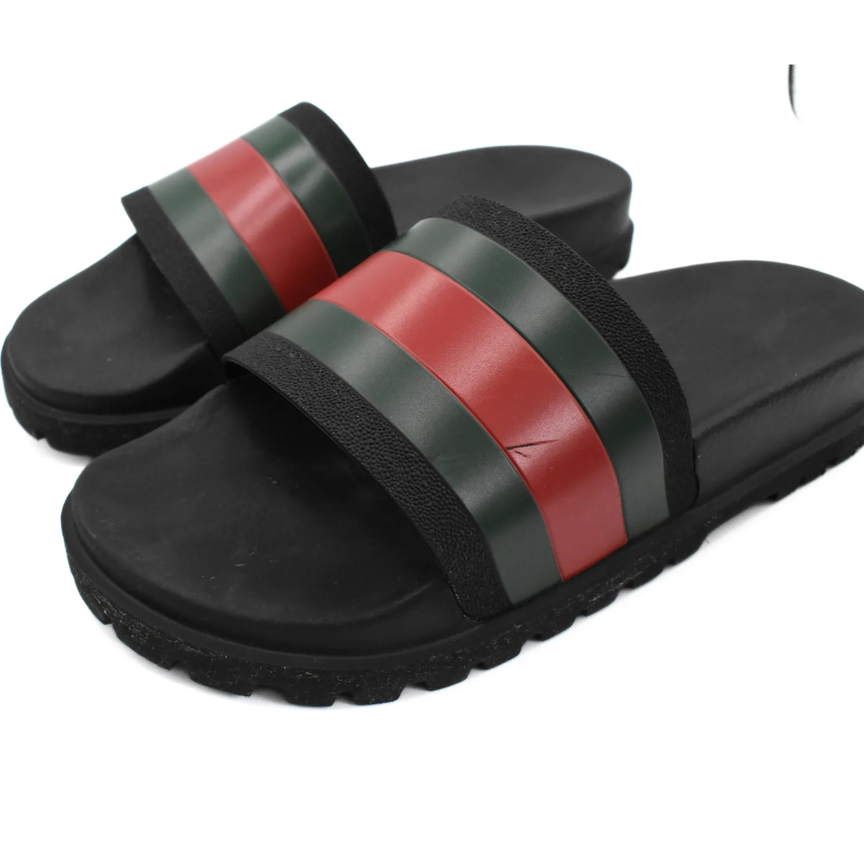 Gucci 'Pursuit' Pool Slides - Men's 7 Hopara Sandals