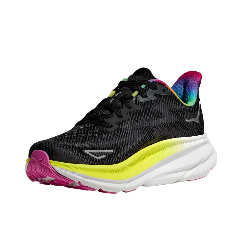 HOKA Men's Clifton 9 Sneaker - Black/All Aboard Shoes Online India