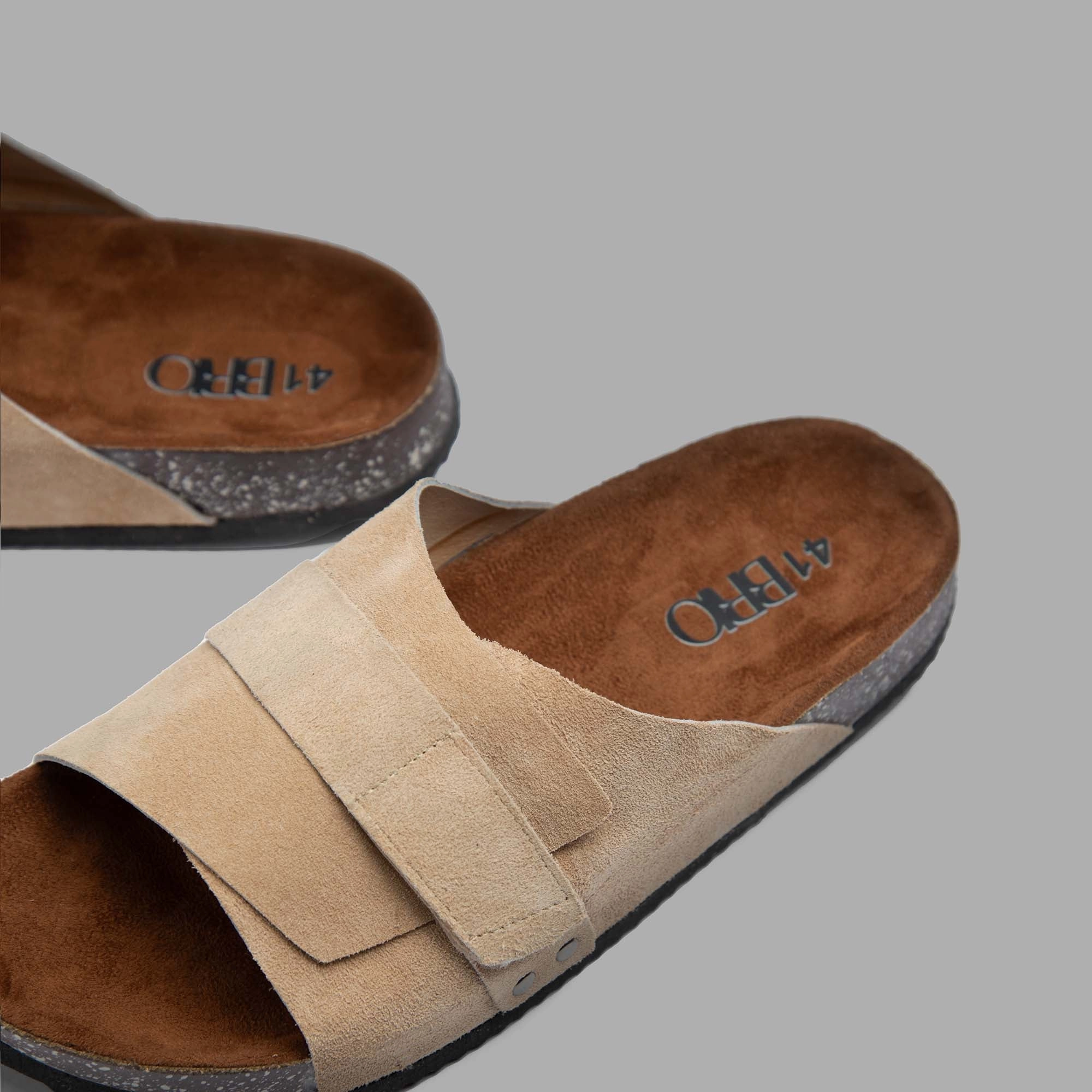 Sport Flex Slides Men Slippers Cork Summer - Beige