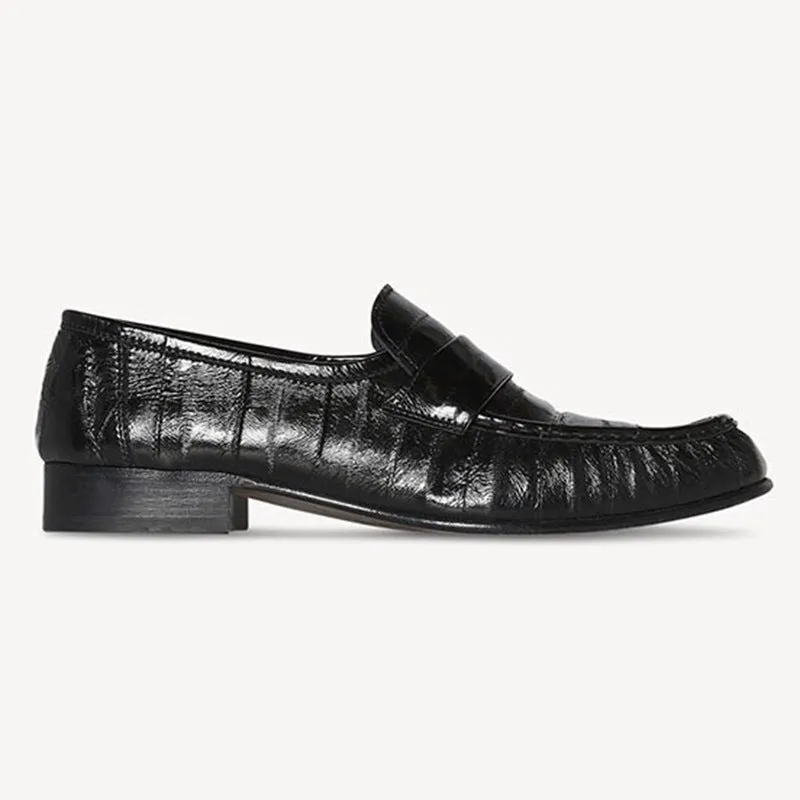 Eel Skin Loafers For Women