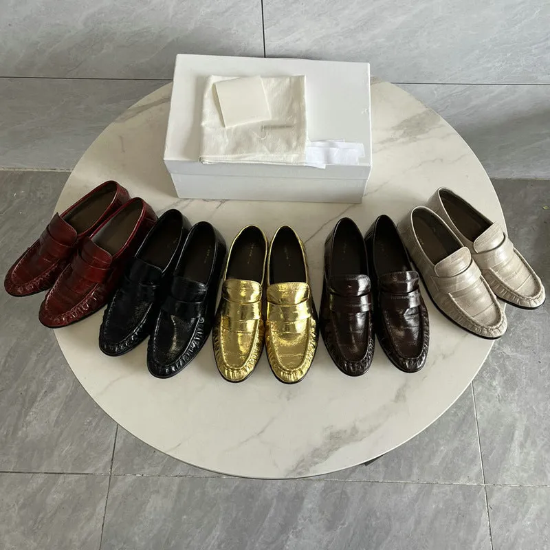 Eel Skin Loafers For Women