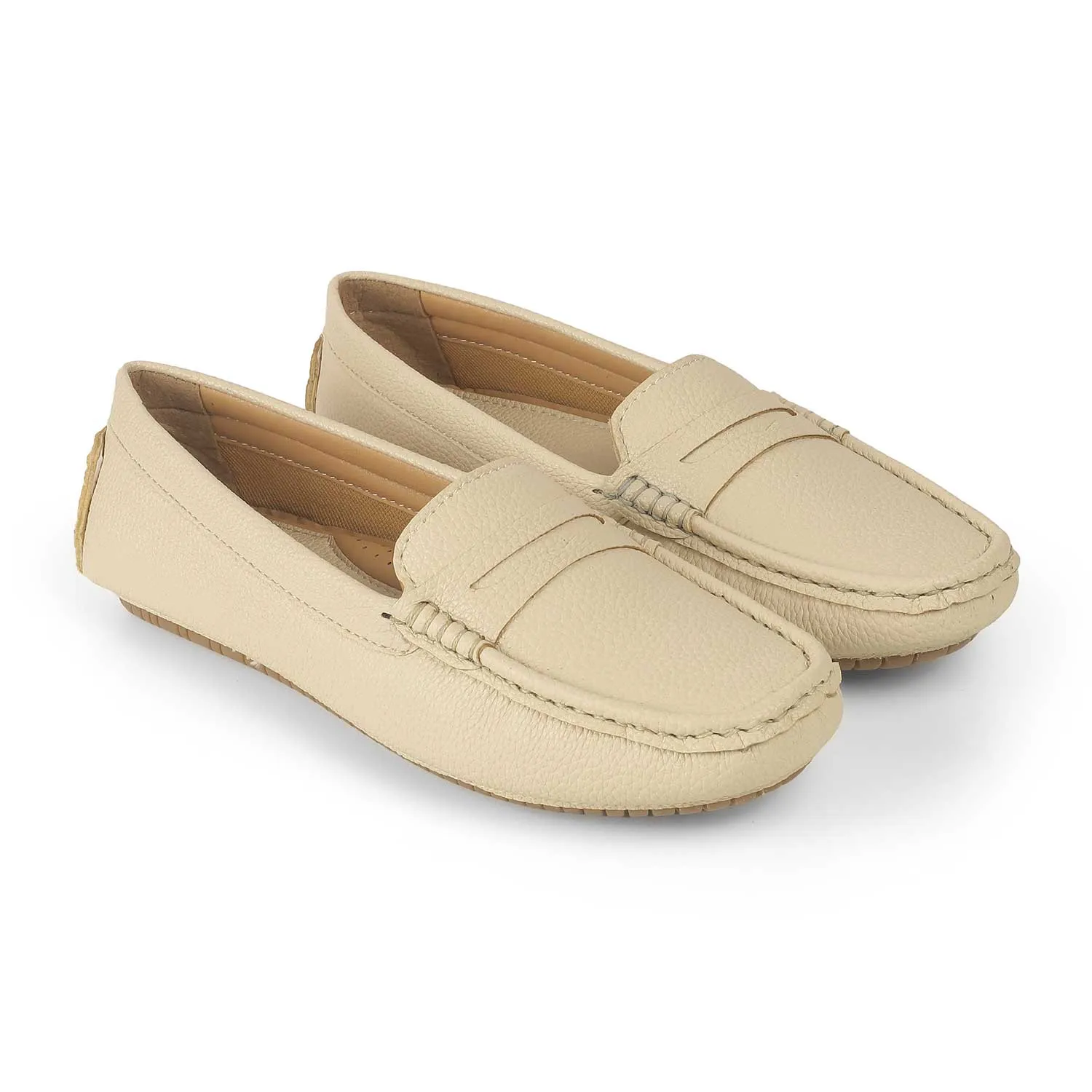Tresmode St.Tropez Cream Women's Casual Loafers Stacy Adams Shoes Loafers
