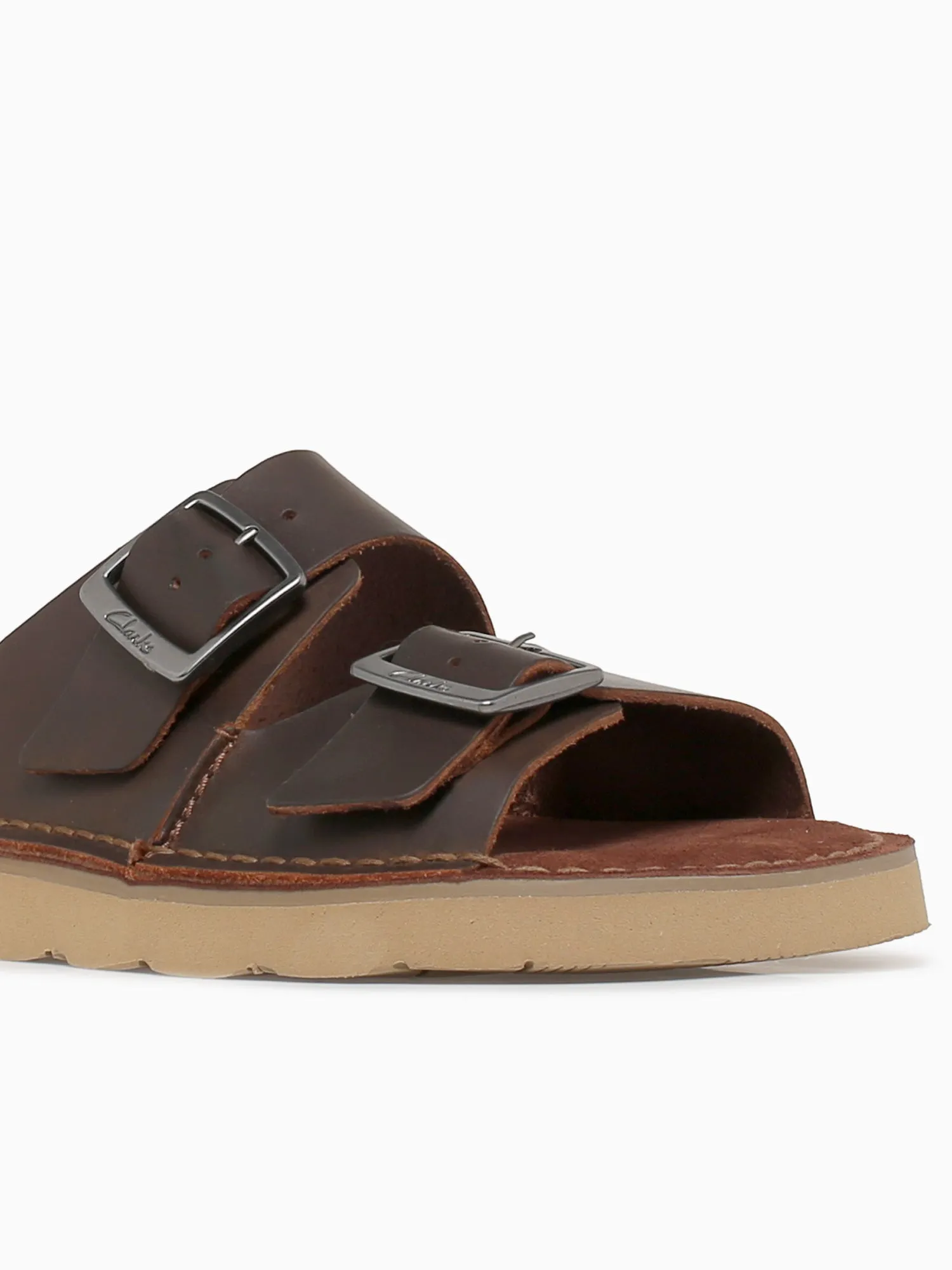 Solsbury Strap Beeswax Leather Stretch Sandals