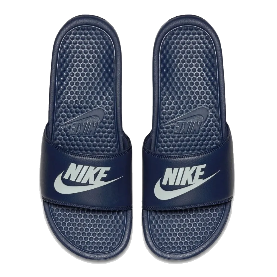 Nike Sideline Cheer Shoe Nike Men's Benassi Jdi Shoes - Midnight Navy / Wind Chill / White