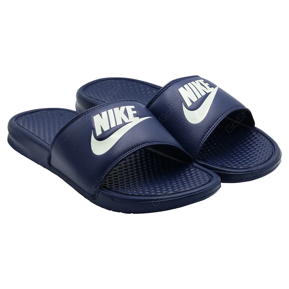 Nike Men's Benassi Jdi Shoes - Midnight Navy / Wind Chill / White Shoes Nike Acg