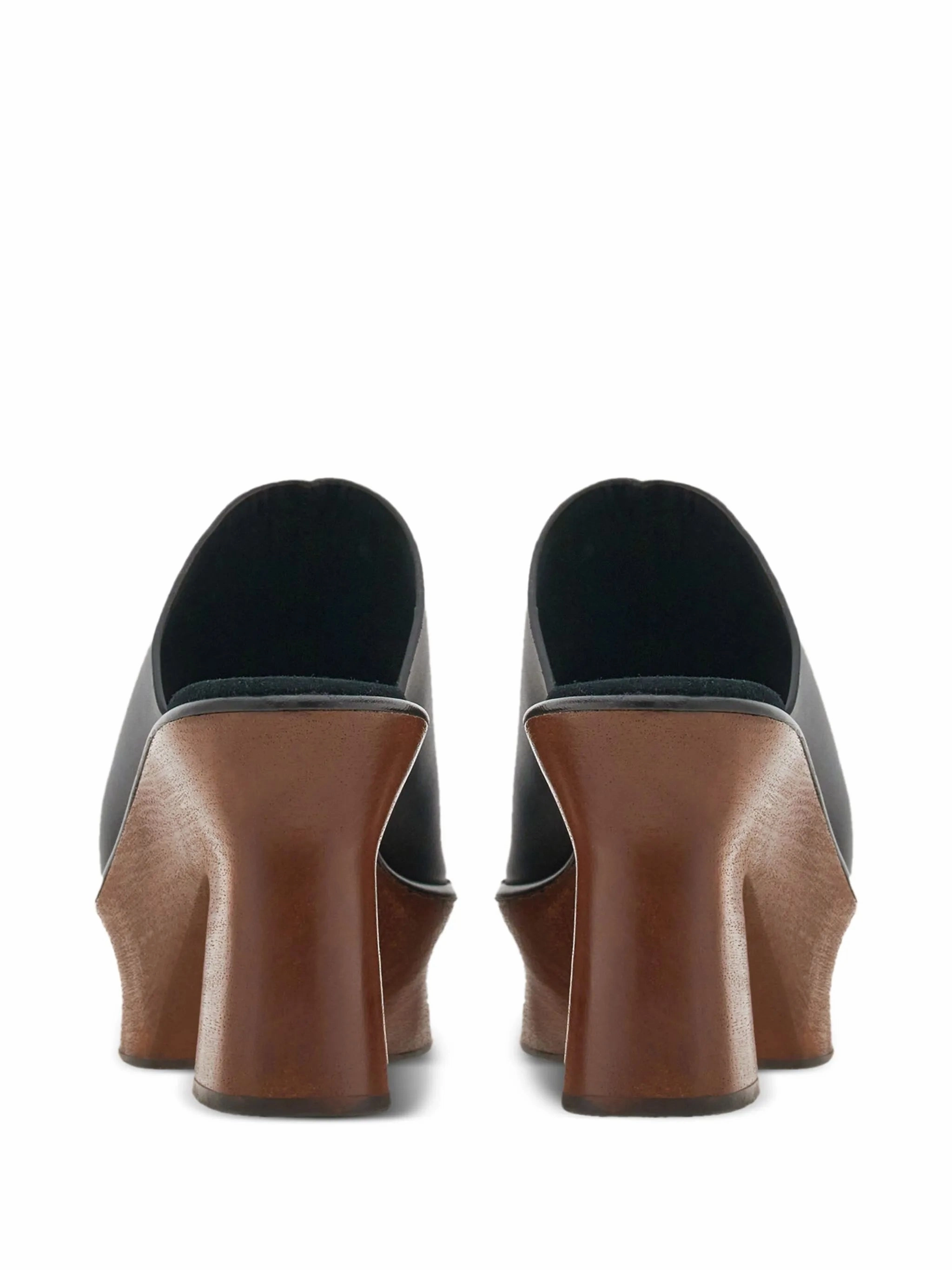 85mm leather wedge sandals