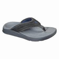 SKECHERS SARGO - POINT VISTA - 204383 - CHAR Size 2 Slippers