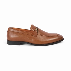 Tresmode Even Tan Men's Leather Loafers NULL