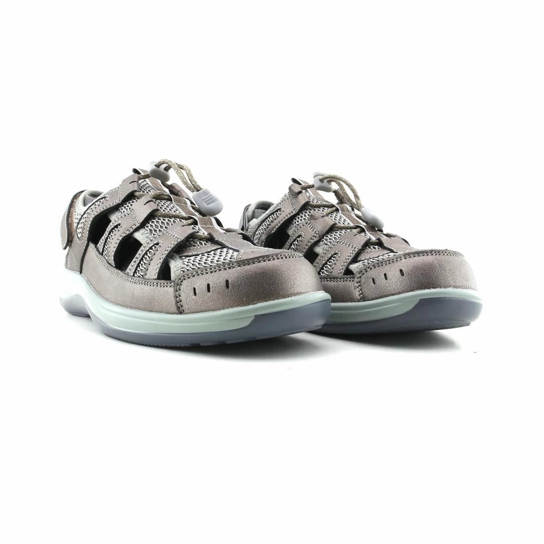 Orthofeet Women Verona Heel Strap - Pewter 20 Slippers