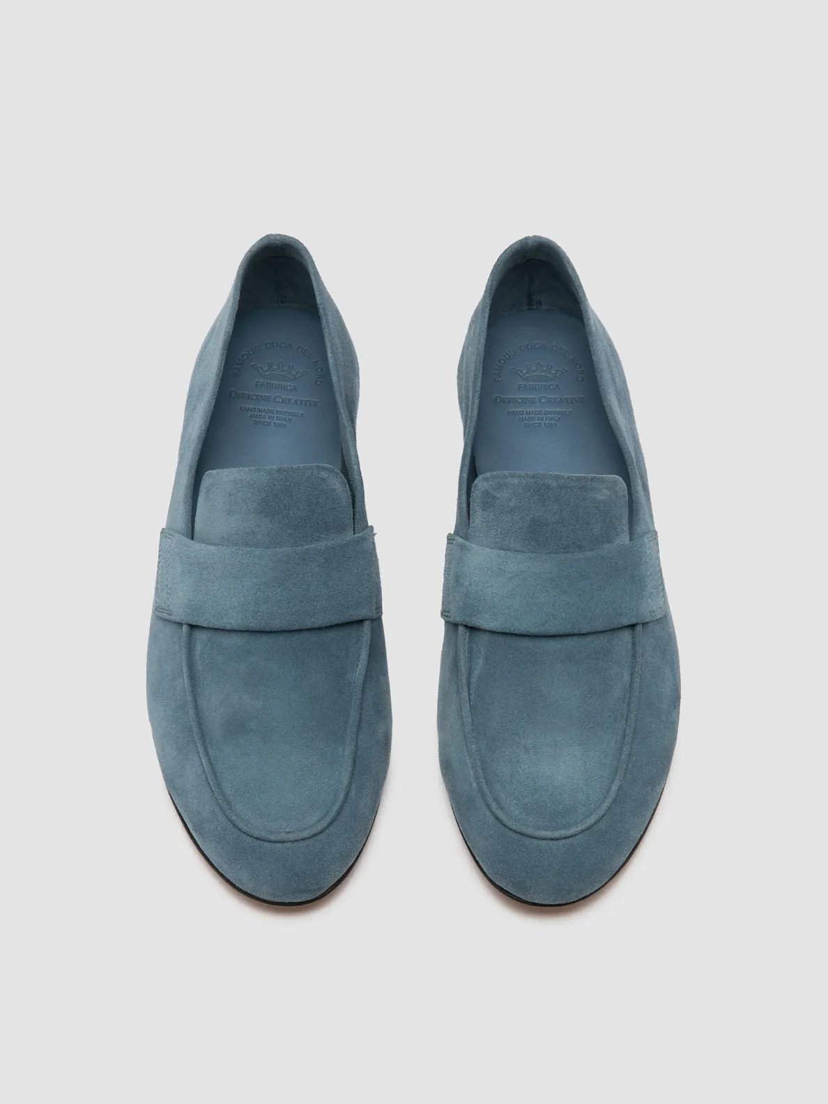 BLAIR 001 - Blue Suede Loafers Casual Slip Loafers