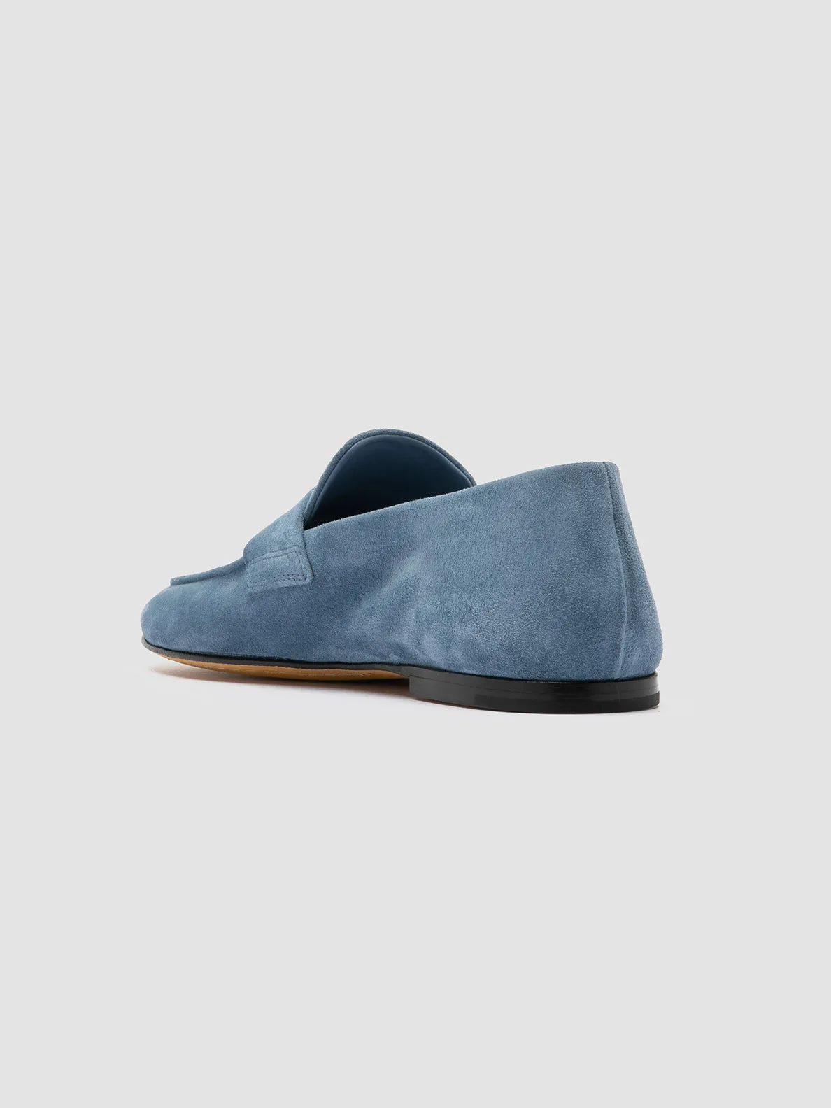 Fuzzy Loafers BLAIR 001 - Blue Suede Loafers