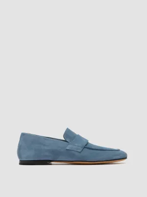 BLAIR 001 - Blue Suede Loafers Ladies Canvas Loafers