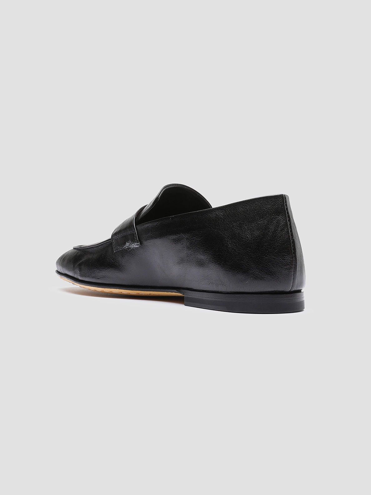 Lo AIRTO 001 - Black Leather Penny Loafers