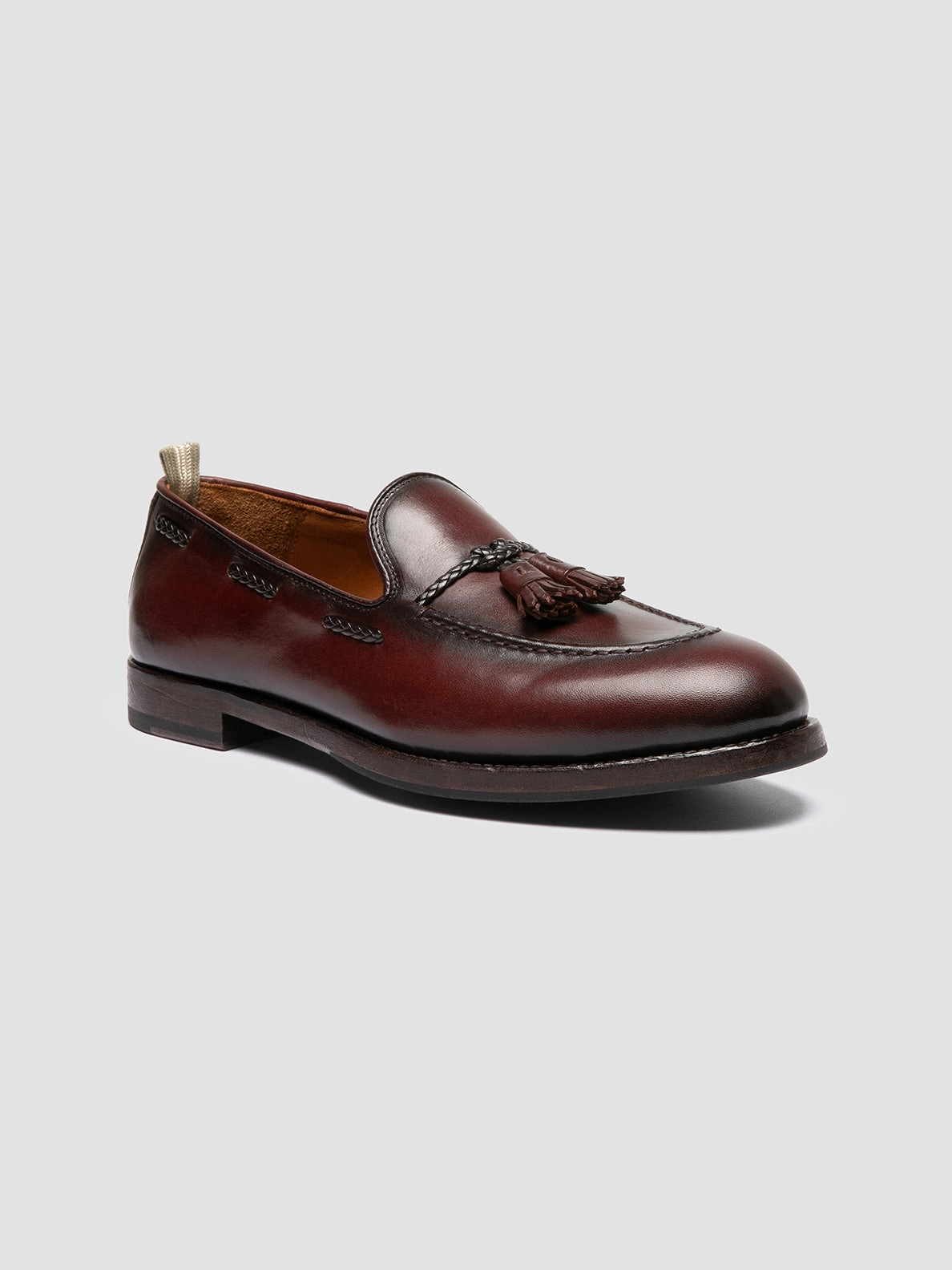 IVIES 002 - Brown Leather Tassel Loafers Slip On Leather Loafers