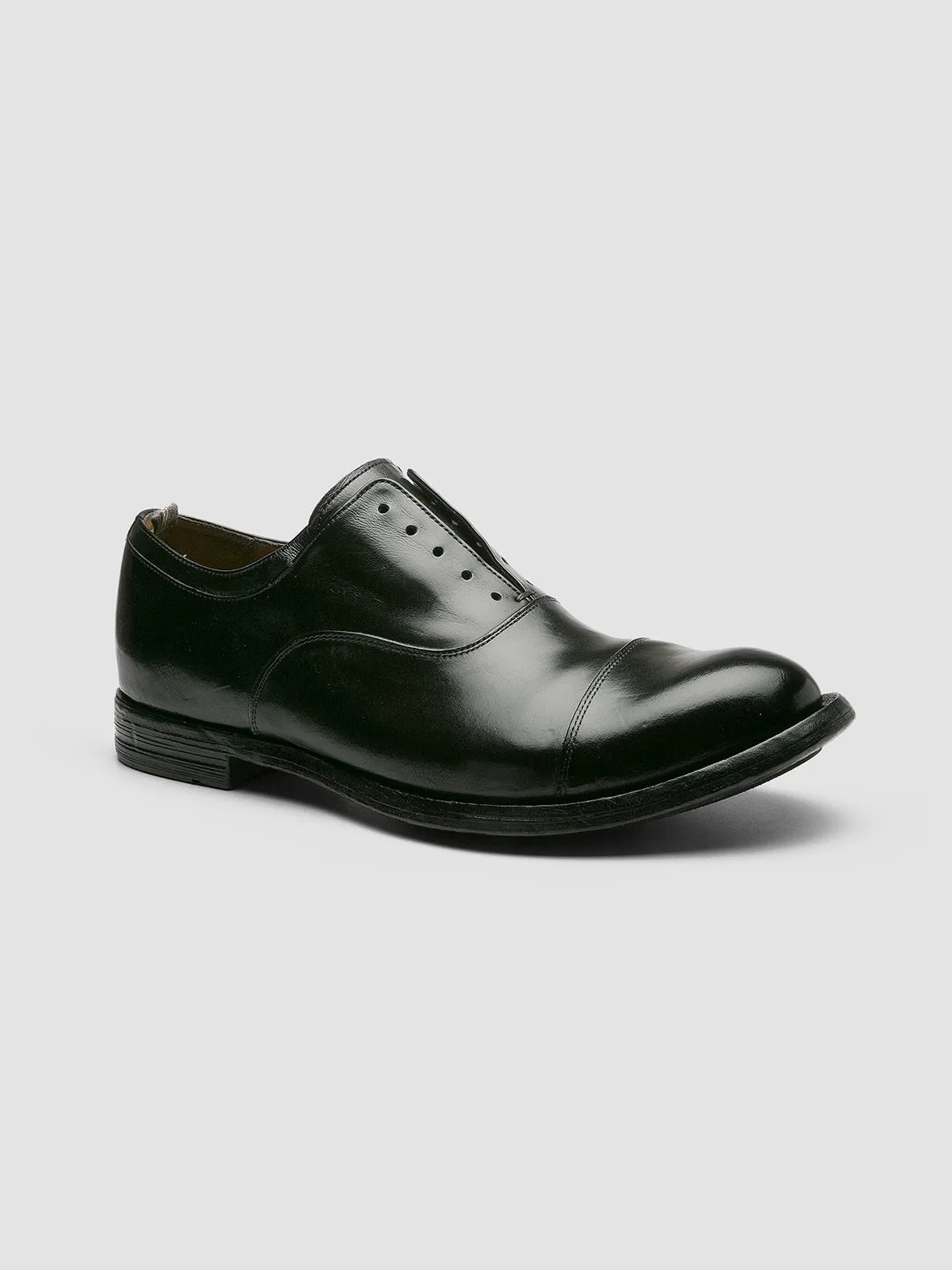 ANATOMIA 015 - Black Leather Oxford Shoes Zerogrand Remastered Wingtip Oxfords