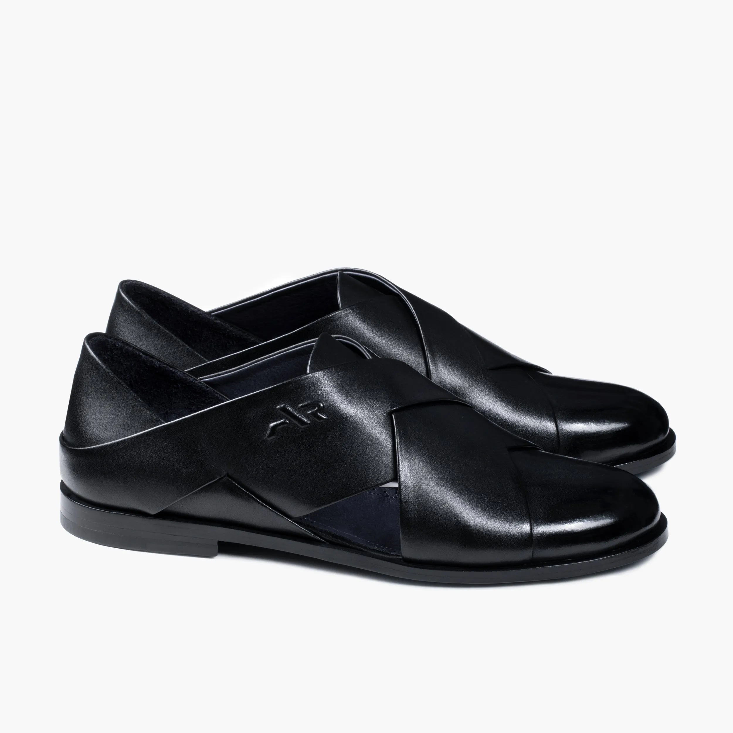 Mens Black Closed-Toe Fisherman Sandal Hoka Sandals