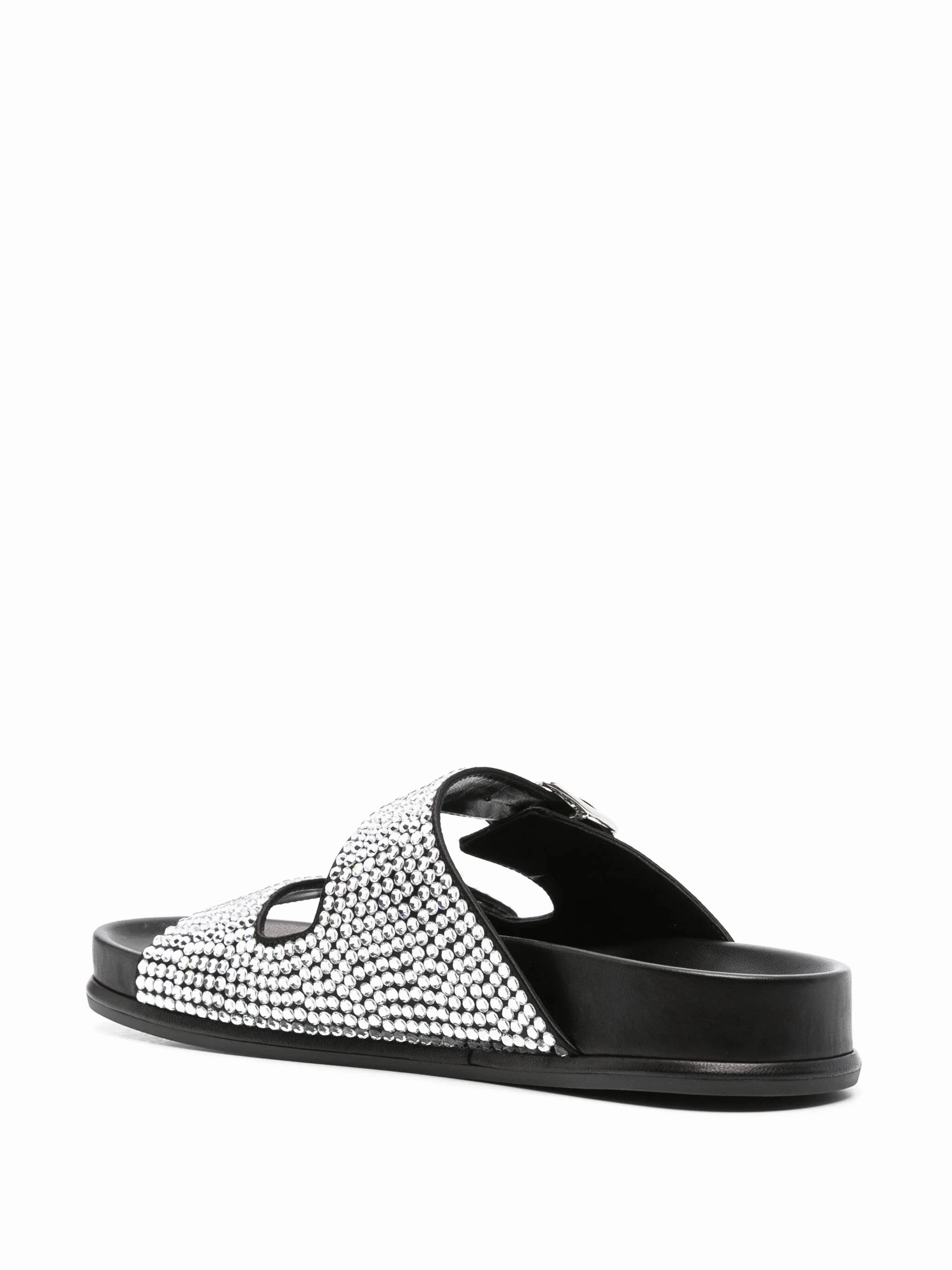 Jean And Sandals Emma crystal embellished sandals