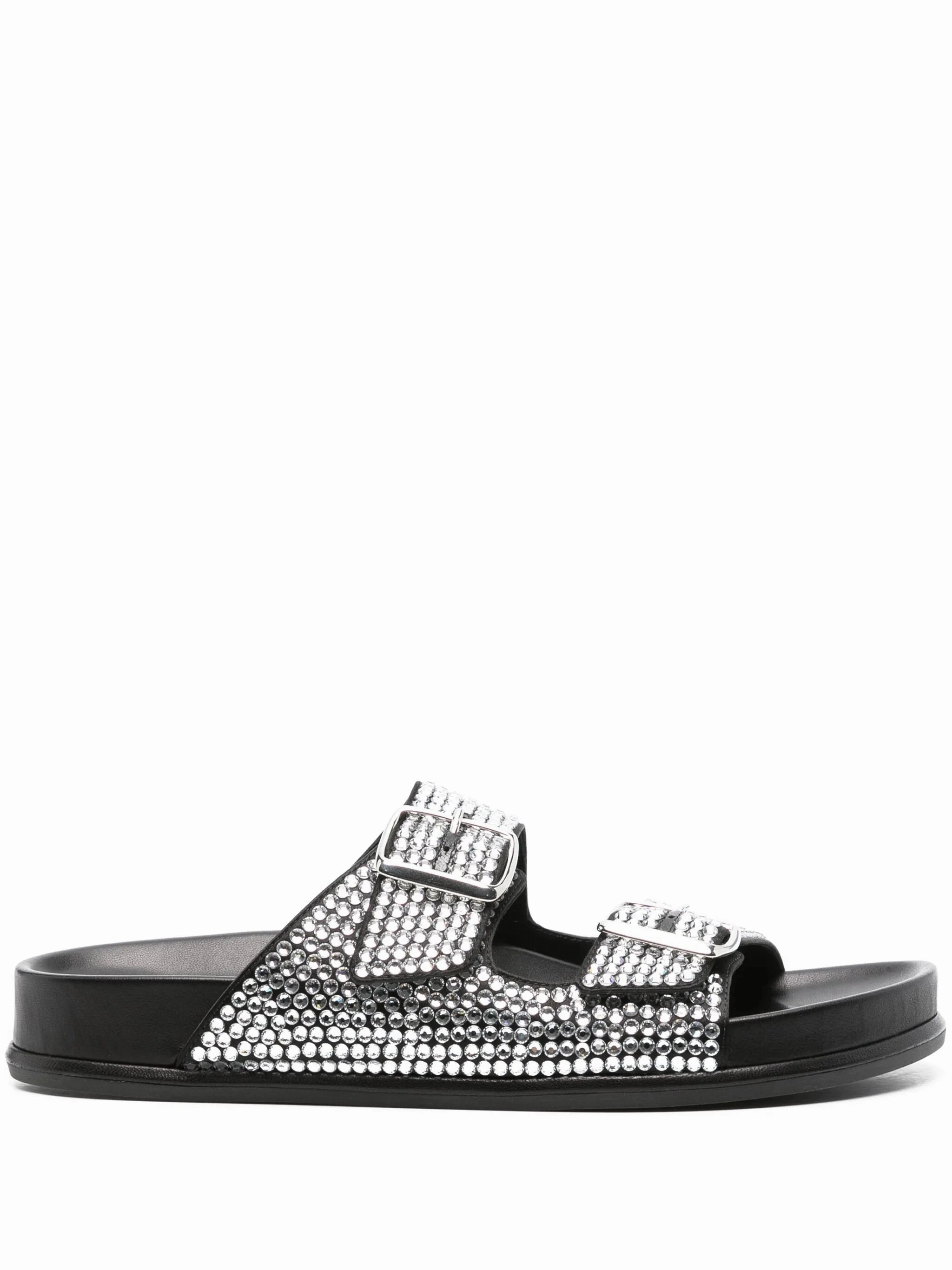 Emma crystal embellished sandals Wedge Heel Sandals With Ankle Strap