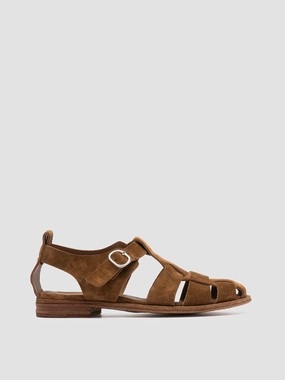 Popular Slide Sandals LEXIKON 536 - Brown Suede Sandals
