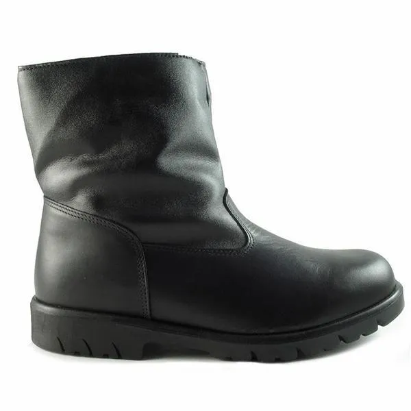 Toe Warmers Track Waterproof Boot Black Leather (Men's) Open Toe Boots