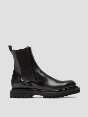 EVENTUAL DD 103 - Dark Green Leather Chelsea Boots Keens Boots