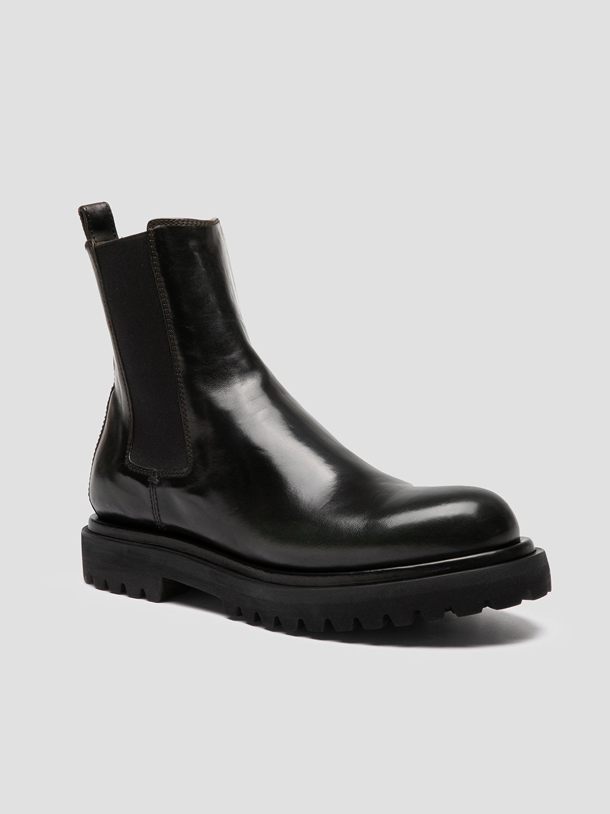 EVENTUAL DD 103 - Dark Green Leather Chelsea Boots Good Waterproof Work Boots
