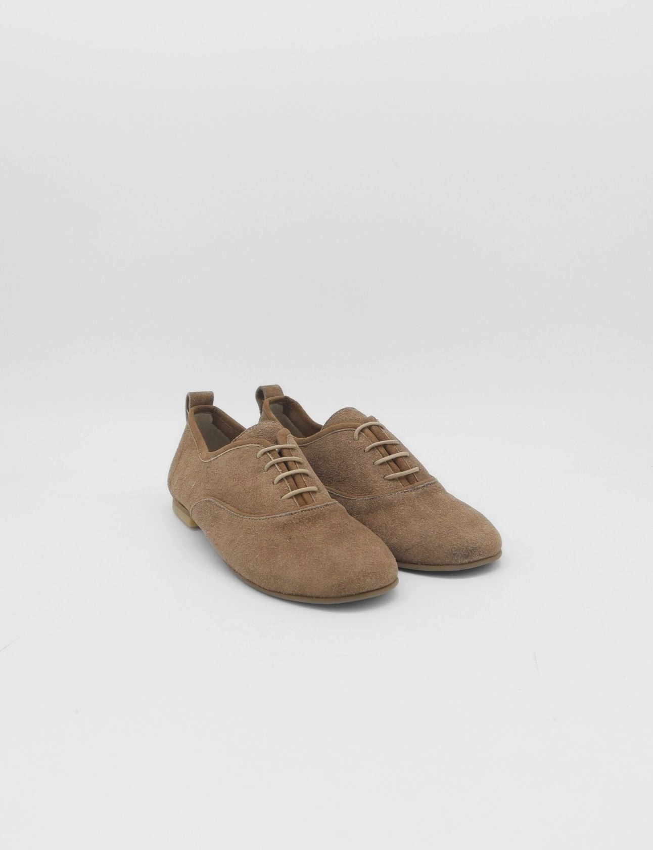 Maku oxford flats in tan mocha suede women's shoes Suede Oxford