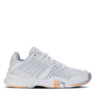 First Tennis Shoes K-Swiss Court Express Omni Junior Tennis Shoes (White/Heather/Peach Fuzz)