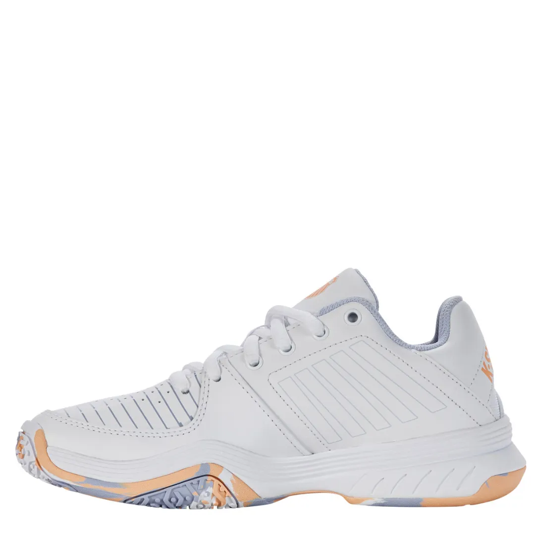 K-Swiss Court Express Omni Junior Tennis Shoes (White/Heather/Peach Fuzz) Tennis Shoes Wilson