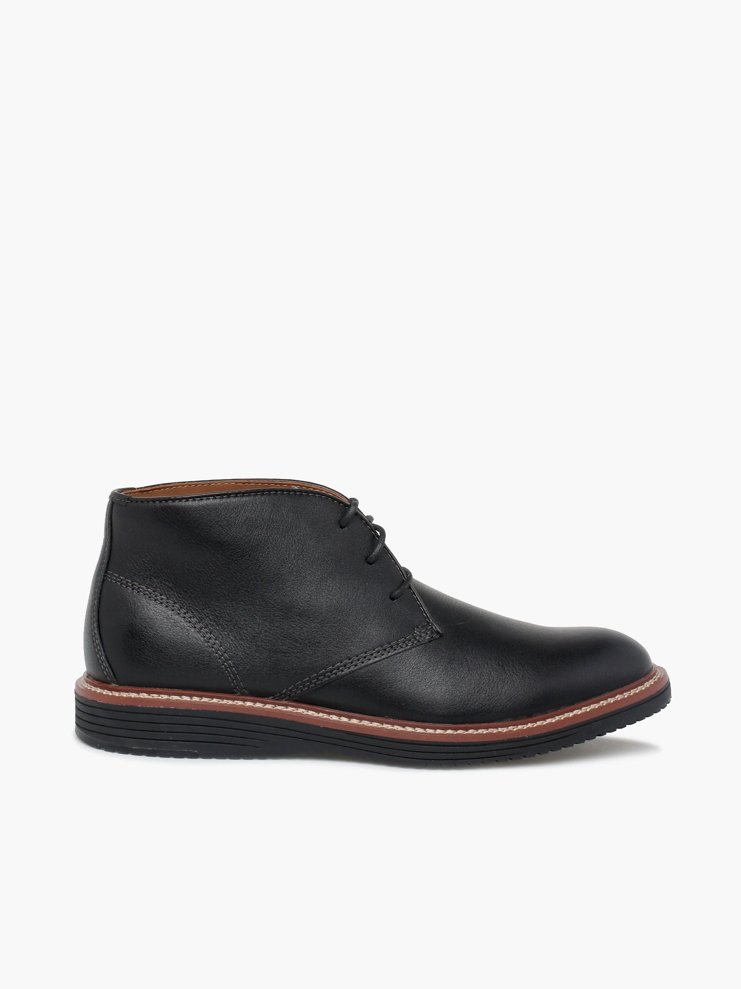 Upton Chukka Black Leather Boots Western Boots