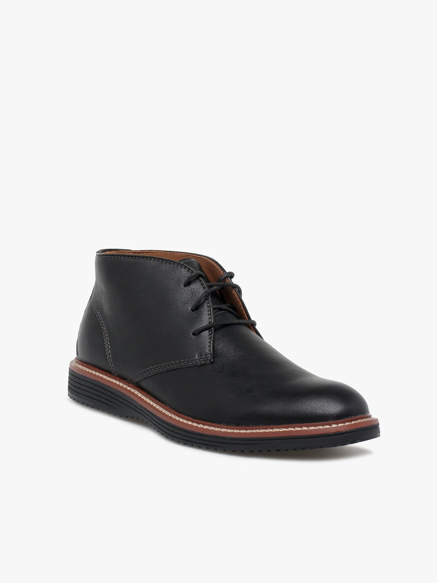Children's Duck Boots Upton Chukka Black Leather