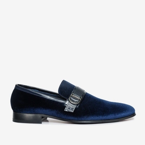 Clark Shoes Loafers The Casaletti Navy Blue Bit Loafer Men Shoe