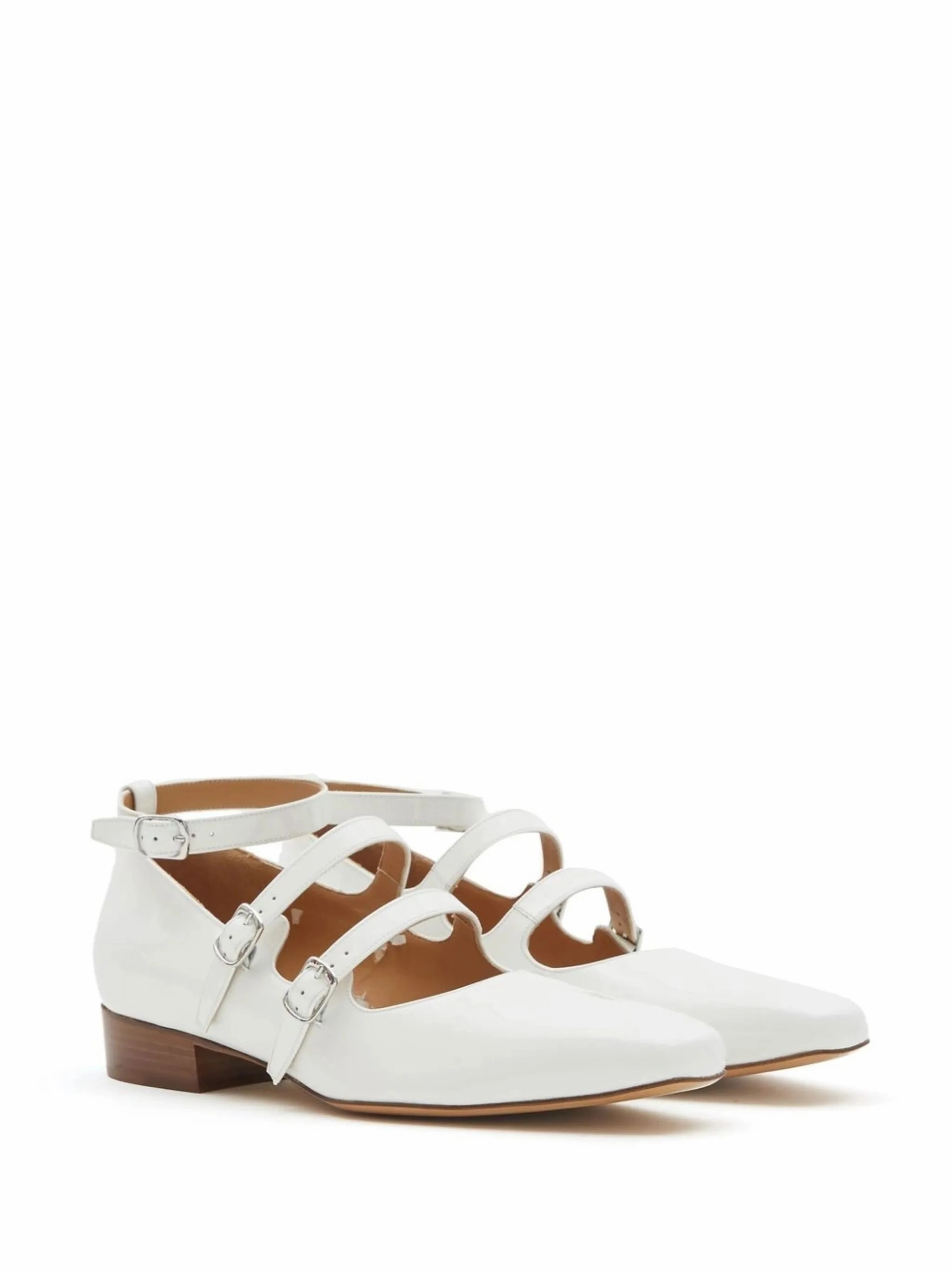 Running Shoes Flat Bottom Barbs strap-detail ballerina shoes