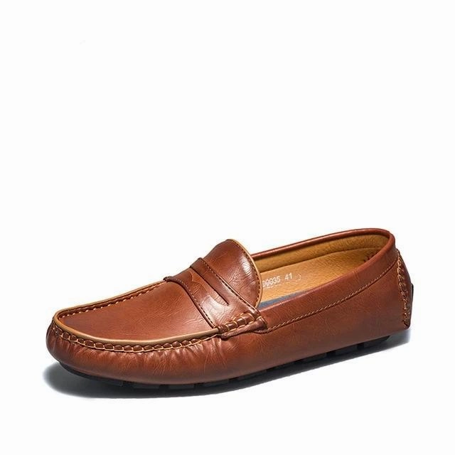 Loafers Round Toe West Louis Autumn Casual Leather Moccasins