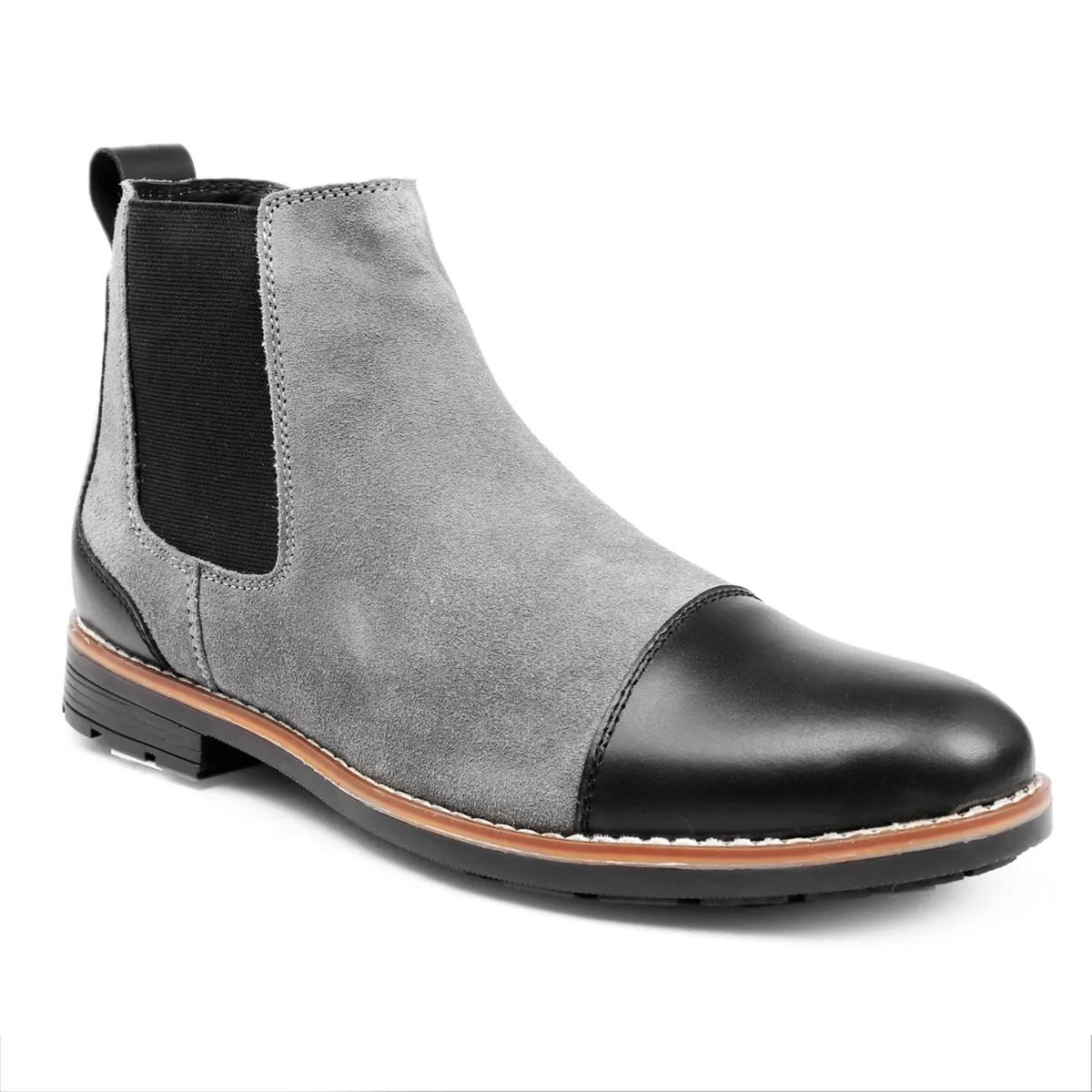 Engineering Boots Bacca Bucci Genuine Smooth Leather Suede Boots | Chelsea Boots high end Urban Fashion