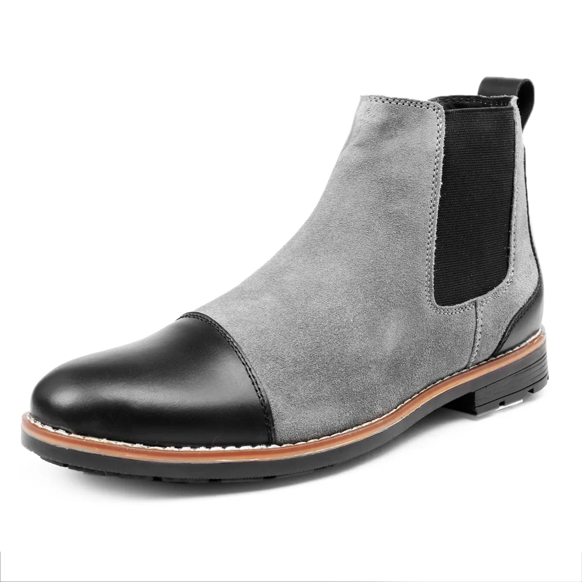 Bacca Bucci Genuine Smooth Leather Suede Boots | Chelsea Boots high end Urban Fashion Western Wear Boots