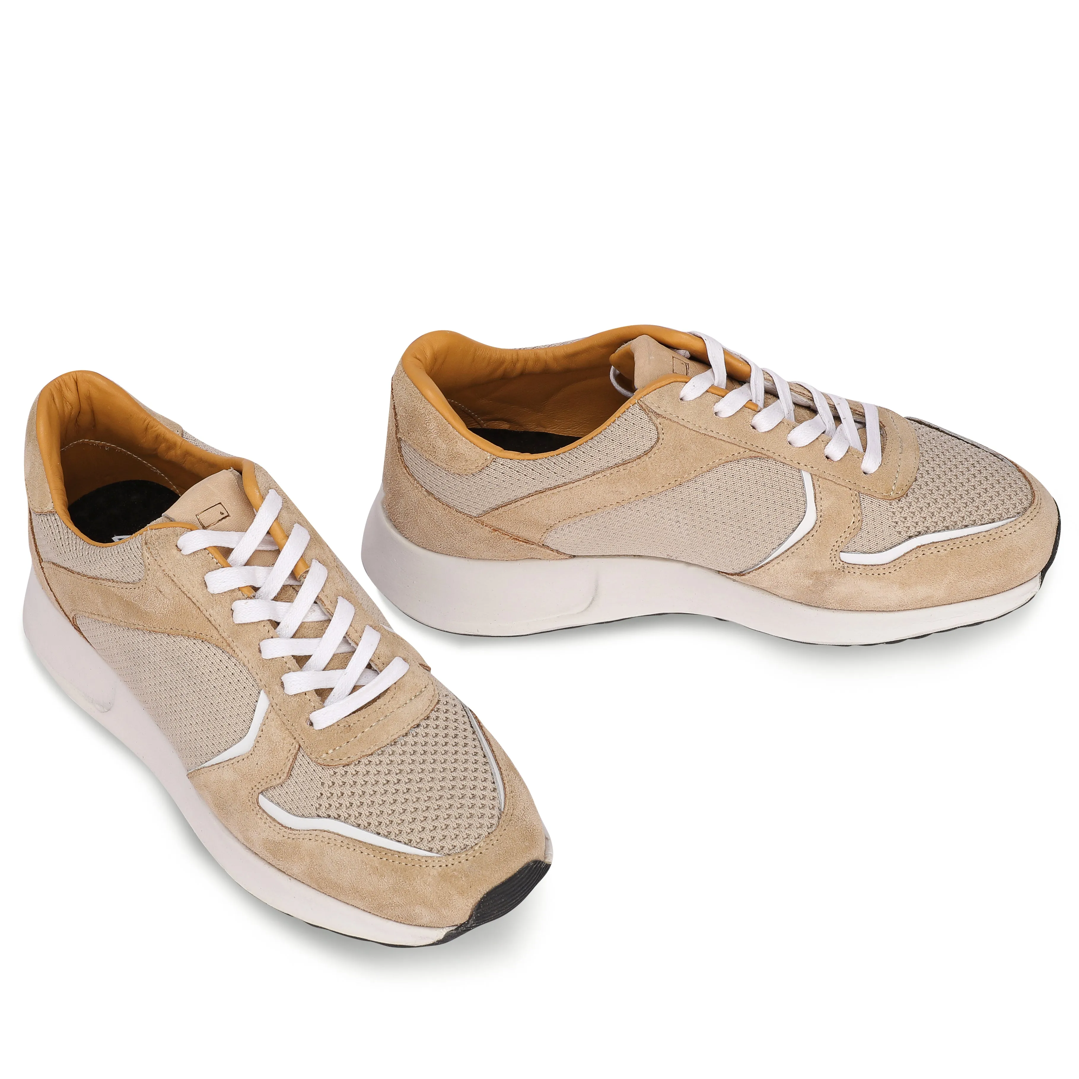 City Edge Beige White Designer Sneakers